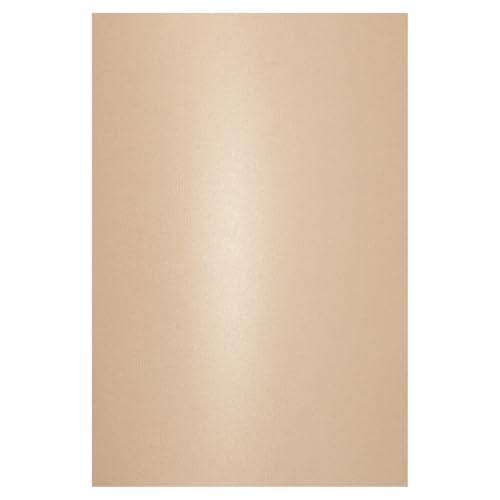 Netuno 10x Bastelpapier Perlmutt Blassrosa DIN A4 21 x 29,7 cm 120g Aster Metallic Nude Powder Effektpapier Glanzpapier farbig glänzend bedruckbar für Einladungen Hochzeit Geburtstag Weihnachten Taufe von Netuno