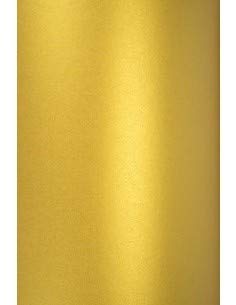 Netuno 10x Bastelpapier Perlmutt-Gold DIN A4 210x 297 mm 120g Aster Metallic Cherish Goldpapier zum Basteln Dekorieren Pearlpapier Glanzpapier Perlmuttglanz-Papier für Hochzeit Weihnachten von Netuno