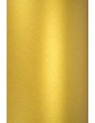 Netuno 10x Bastelpapier Perlmutt-Gold DIN A4 210x 297 mm 120g Aster Metallic Cherish Goldpapier zum Basteln Dekorieren Pearlpapier Glanzpapier Perlmuttglanz-Papier für Hochzeit Weihnachten von Netuno