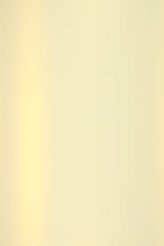 Netuno 10x Bastelpapier Perlmutt Vanille DIN A4 21 x 29,7 cm 120g Aster Metallic Gold Ivory edles Papier bunt schimmernd Metallic-Effekt Glanzpapier für Hochzeit Geburtstag Weihnachten Taufe von Netuno