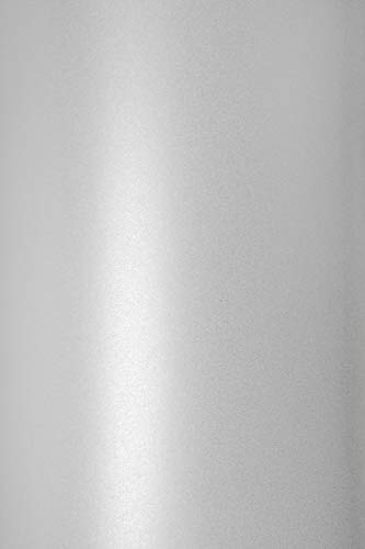 Netuno 10x Fein-Papier Perlmutt-Weiß DIN A4 210x 297 mm 125g Sirio Pearl Ice White Glanzpapier schimmernd Perlglanz Papier mit Perlmutt-Effekt Bastel-Papier Perlmuttschimmer hohe Qualität von Netuno