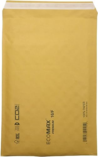 Netuno 10x Luftpolster Versandtasche Braun F/16 240x 350 mm Ecomax Luftpolstertasche umweltfreundlich Luftpolsterumschlag ökologisch Polsterumschlag Briefumschlag gepolstert ökologische Schutzhülle von Netuno