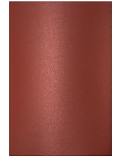 Netuno 10x Perlmuttpapier Bordeaux DIN A4 210 x 297 mm 120g Curious Metallics Red Lacquer rotes Bastelpapier glänzend Perlglanzpapier zum Basteln Effektpapier Weihnachten Hochzeitseinladungen Basteln von Netuno