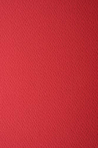 Netuno 10x Struktur-Karton Rubin-Rot DIN A5 148x 210 mm 220g Prisma Rubino Präge-Karton Dunkelrot Tonkarton hochwertig Foto-Karton mit Struktur für Hochzeits-Einladungen Geburtstagskarten von Netuno