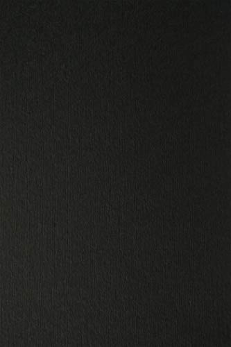 Netuno 10x Struktur-Karton Schwarz DIN A4 210x 297 mm 215g Nettuno Nero bunter Karton mit Linien-Struktur schwarzer Bastelkarton farbig Karten-Karton Prägung A4 black cardboard texture von Netuno