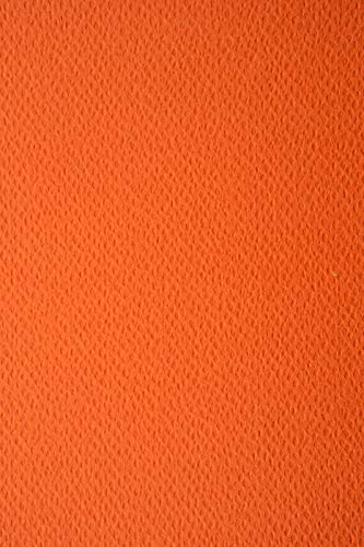 Netuno 10x Tonkarton Orange einseitig strukturiert DIN A4 210x 297 mm 220g Prisma Mandarino Struktur-Karton farbig Prägekarton Bastelkarton geprägt für Visitenkarten Einladungskarten von Netuno