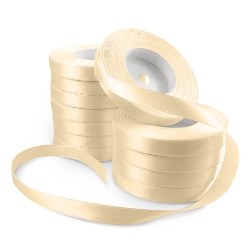 Netuno 12x Satinband Cappuccino 12 mm x 32 m Schleifenbänder bunt Geschenkbänder farbig Dekobänder Stoff Geschenk Schleife Satinrolle Polyester Soffbänder Schmuck Bänder farbig silk ribbon Netuno 12x Satinband Cappuccino 12 mm x 32 m Schleifenbänder bunt Geschenkbänder farbig Dekobänder Stoff Geschenk Schleife Satinrolle Polyester Soffbänder Schmuck Bänder farbig silk ribbon von Netuno