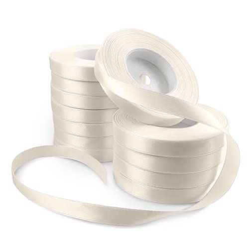 Netuno 12x Satinband Ecru 12 mm x 32 m Schleifenband Geschenkband Dekoband Stoffband bunt Satinrolle farbig Bänder elegant zum Basteln für Hochzeit Taufe Geburtstag Weihnachten Ostern Geschenk Netuno 12x Satinband Ecru 12 mm x 32 m Schleifenband Geschenkband Dekoband Stoffband bunt Satinrolle farbig Bänder elegant zum Basteln für Hochzeit Taufe Geburtstag Weihnachten Ostern Geschenk von Netuno