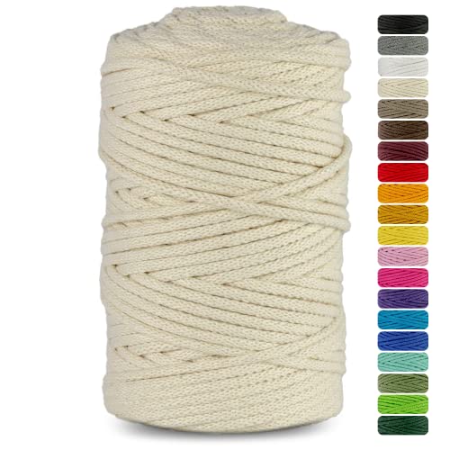 Netuno Baumwollkordel 3 mm 100 m Elfenbein - Baumwollkern - Makramee Garn - Bastel Garn - Baumwollgarn - Baumwollschnur - Makramee farbig - Macrame Cotton Cord Netuno Baumwollkordel 3 mm 100 m Elfenbein - Baumwollkern - Makramee Garn - Bastel Garn - Baumwollgarn - Baumwollschnur - Makramee farbig - Macrame Cotton Cord von Netuno