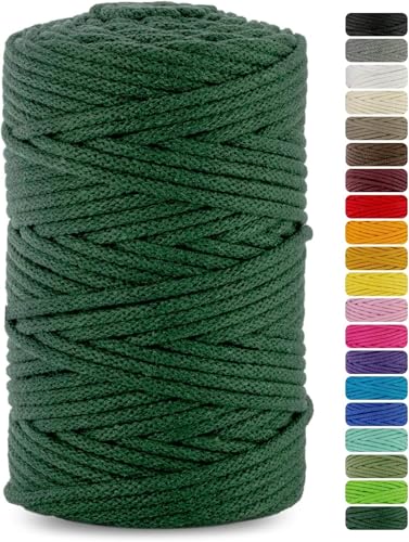 Netuno 1x Makramee-Garn Flaschengrün 5 mm 200 m Baumwollkordel mit Polyesterkern Kordel aus Baumwolle Kordelband Naturkordel Baumwollgarn für Makramee Basteln Garn dick Kordel Netuno 1x Makramee-Garn Flaschengrün 5 mm 200 m Baumwollkordel mit Polyesterkern Kordel aus Baumwolle Kordelband Naturkordel Baumwollgarn für Makramee Basteln Garn dick Kordel von Netuno