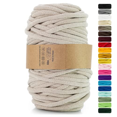 Netuno 1x Makramee-Garn Hellbeige 9 mm 50 m Baumwollkordel mit Polyesterkern Kordel aus Baumwolle Kordelband Naturkordel Baumwollgarn für Makramee Garn dick Kordel Makramee farbig Cotton Cord Netuno 1x Makramee-Garn Hellbeige 9 mm 50 m Baumwollkordel mit Polyesterkern Kordel aus Baumwolle Kordelband Naturkordel Baumwollgarn für Makramee Garn dick Kordel Makramee farbig Cotton Cord von Netuno