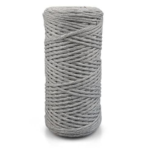 Netuno 1x Makramee Garn Hellgrau 3 mm 100 m einfach gedreht Baumwollkordel Kordelband Naturkordel Bunte Baumwoll-Bastelschnur für Makramee Garn Kordel Makramee farbig Twisted Macrame Cord Cotton Netuno 1x Makramee Garn Hellgrau 3 mm 100 m einfach gedreht Baumwollkordel Kordelband Naturkordel Bunte Baumwoll-Bastelschnur für Makramee Garn Kordel Makramee farbig Twisted Macrame Cord Cotton von Netuno