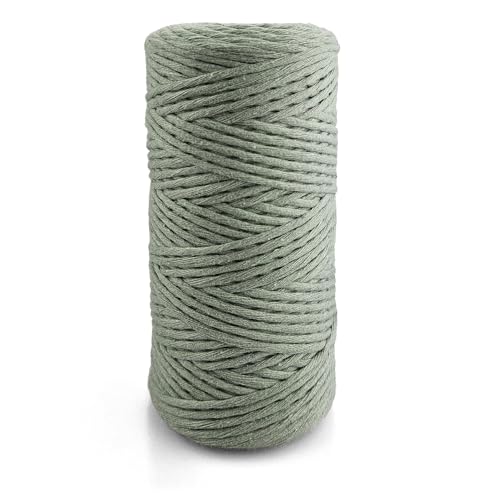 Netuno 1x Makramee Garn Salbeigrün 3 mm 100 m einfach gedreht Baumwollkordel Kordelband Naturkordel Bunte Baumwoll-Bastelschnur für Makramee Garn Kordel Makramee farbig Twisted Macrame Cord Cotton Netuno 1x Makramee Garn Salbeigrün 3 mm 100 m einfach gedreht Baumwollkordel Kordelband Naturkordel Bunte Baumwoll-Bastelschnur für Makramee Garn Kordel Makramee farbig Twisted Macrame Cord Cotton von Netuno