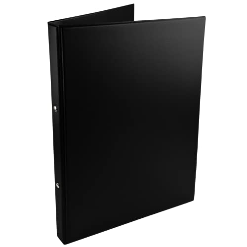 Netuno 1x Ringbuch DIN A4 Schwarz 2-Ringordner Akten-Ordner A4 2 cm Ringmappe Dokumentenordner Plastik Karton Büroordner Briefordner Pappordner für Büro Schule Zuhause office folder organiser von Netuno