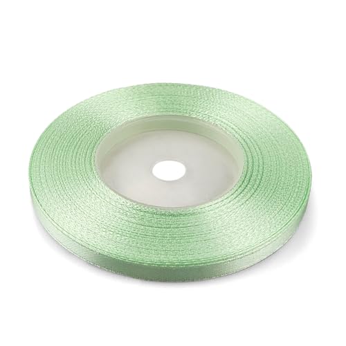 Netuno 1x Satinband Pistaziengrün 6 mm x 32 m Geschenkband Hochzeit Deko Stoffband Schleifen farbig zum Verpacken Dekoration Geschenke Schleifenband Pistazie Schleifenbänder Satinbänder silk ribbon von Netuno