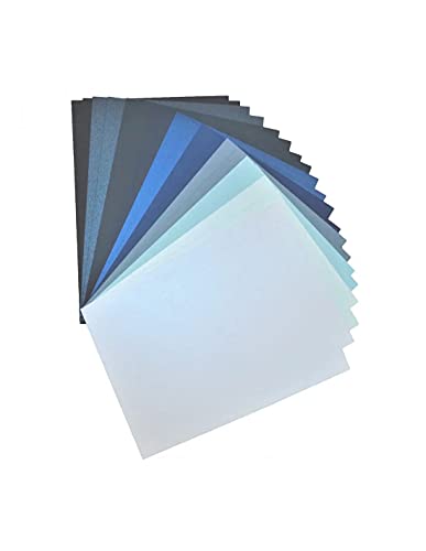Netuno 20 Blatt Farbpapier-Set in Blau DIN A5 148×210 mm Farbpapier zum Basteln buntes Papierset Kinder Erwachsene kreative Arbeiten Kunst Dekoration Kartenkartons Blau von Netuno