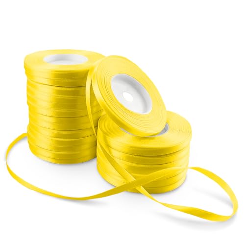 Netuno 20x Satinband Gelb 6 mm x 32 m Schleifenband Geschenkband farbig Dekoband gelbes Stoffband Satinrolle Satinbänder gelbe Schleife Geschenk Verpacken Satinband Rolle yellow ribbon silk Netuno 20x Satinband Gelb 6 mm x 32 m Schleifenband Geschenkband farbig Dekoband gelbes Stoffband Satinrolle Satinbänder gelbe Schleife Geschenk Verpacken Satinband Rolle yellow ribbon silk von Netuno