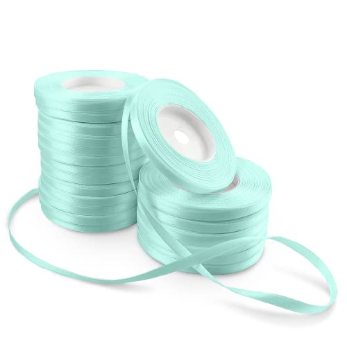 Netuno 20x Satinband Mintgrün 6 mm x 32 m Geschenkband Hochzeit Deko Stoffband elegant Schleifen farbig zum Verpacken Dekoration Geschenke Schleifenband Mint Schleifenbänder Satinbänder silk ribbon Netuno 20x Satinband Mintgrün 6 mm x 32 m Geschenkband Hochzeit Deko Stoffband elegant Schleifen farbig zum Verpacken Dekoration Geschenke Schleifenband Mint Schleifenbänder Satinbänder silk ribbon von Netuno