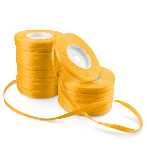 Netuno 20x Satinband Sonnengelb 6 mm x 32 m Schleifenband Geschenkband Dekoband Stoffband bunt Satinrolle farbig Bänder zum Dekorieren für Hochzeit Taufe Geburtstag Weihnachten Ostern Geschenk Netuno 20x Satinband Sonnengelb 6 mm x 32 m Schleifenband Geschenkband Dekoband Stoffband bunt Satinrolle farbig Bänder zum Dekorieren für Hochzeit Taufe Geburtstag Weihnachten Ostern Geschenk von Netuno