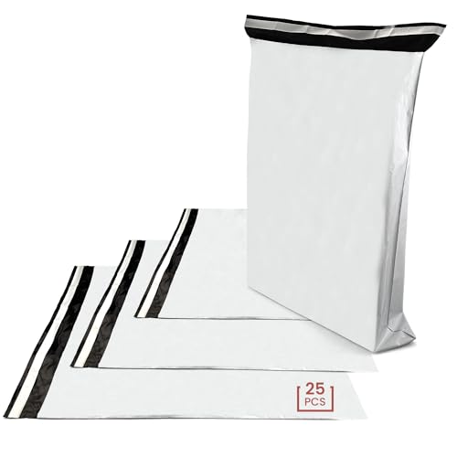 Netuno 25 Folien Versandtaschen 350x 460 mm selbstklebend blickdicht Versandtüte Warenbeutel Plastikbeutel Folienbeutel Folienversandtasche Kurierumschlag Versandbeutel für Kleidung Textilien von Netuno