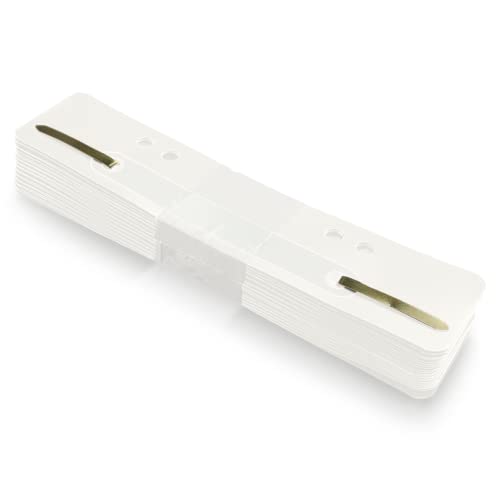 Netuno 25 Stück Heftstreifen Weiß 3,4 x 15 cm 60/80 Lochung für Ordner Ringbücher Abheft-Steifen aus Kunststoff Polypropylen-Abdeckleiste Netuno 25 Stück Heftstreifen Weiß 3,4 x 15 cm 60/80 Lochung für Ordner Ringbücher Abheft-Steifen aus Kunststoff Polypropylen-Abdeckleiste von Netuno