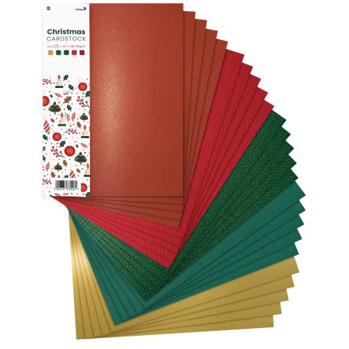 Netuno 25x Kreativ-Karton Weihnachten DIN A4 210 × 297 mm 5- farbig Fotokarton Mix Kartenset Tonzeichen-Karton Weihnachts-Deko Bastelkarton Weihnachten Weihnachtsfarben Netuno 25x Kreativ-Karton Weihnachten DIN A4 210 × 297 mm 5- farbig Fotokarton Mix Kartenset Tonzeichen-Karton Weihnachts-Deko Bastelkarton Weihnachten Weihnachtsfarben von Netuno