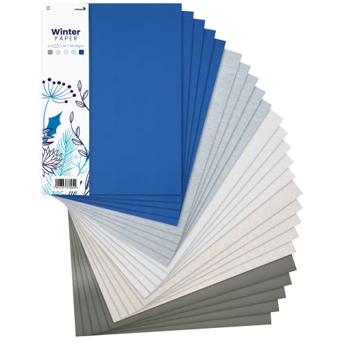 Netuno 25x Kreativ-Papier Winter DIN A4 210 × 297 mm 5- farbig sortiert Bastel-Papier DIY Kartenset zum Basteln Dekorieren Tonzeichenpapier-Mix hochwertig Winter-Farben Winter-Deko Bastelset Netuno 25x Kreativ-Papier Winter DIN A4 210 × 297 mm 5- farbig sortiert Bastel-Papier DIY Kartenset zum Basteln Dekorieren Tonzeichenpapier-Mix hochwertig Winter-Farben Winter-Deko Bastelset von Netuno