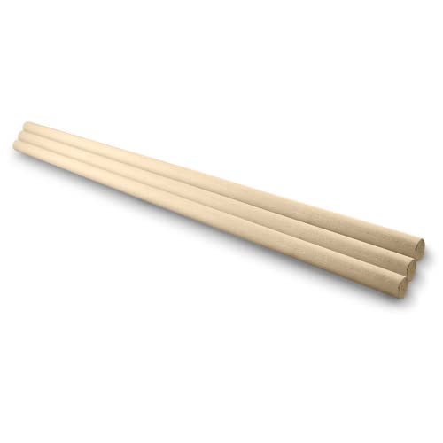 Netuno 3 Stück Makramee Holzstab 65 cm Durchmesser 12 mm Holzstäbchen rund zum Basteln Dekorationen DIY-Holz Stock Rundholzstab Bastelhölzer Stöcke Makramee Zubehör Holzstäbe Boho Home Decor Macrame von Netuno