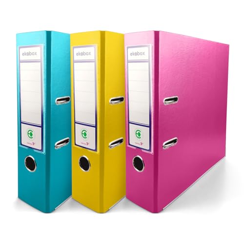 Netuno 3 Stück Ring-Ordner Türkis Gelb Rosa DIN A4 Ekobox 2-Ring-Mechanik 8cm Ringbuch a4 2 Ringe Plastikordner bunt Ordner Schule Büro Studium Dokumentenordner Pappordner office folder Netuno 3 Stück Ring-Ordner Türkis Gelb Rosa DIN A4 Ekobox 2-Ring-Mechanik 8cm Ringbuch a4 2 Ringe Plastikordner bunt Ordner Schule Büro Studium Dokumentenordner Pappordner office folder von Netuno