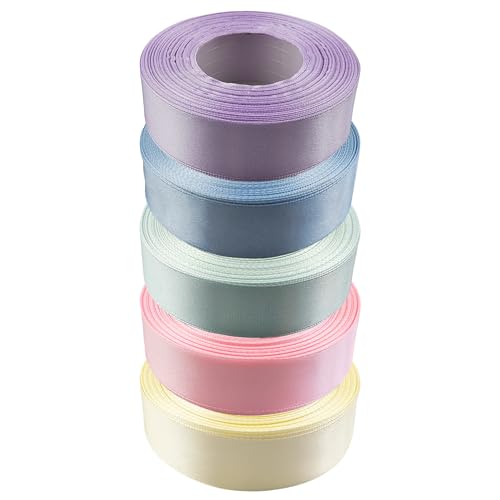 Netuno 5 Stück Satinband Set Pastellfarben 25 mm x 32 m Geschenkband Hochzeit Deko Stoffband Schleifen farbig zum Verpacken Dekoration Geschenke Schleifenband elegant bunt Schleifenbänder Satinbänder Netuno 5 Stück Satinband Set Pastellfarben 25 mm x 32 m Geschenkband Hochzeit Deko Stoffband Schleifen farbig zum Verpacken Dekoration Geschenke Schleifenband elegant bunt Schleifenbänder Satinbänder von Netuno