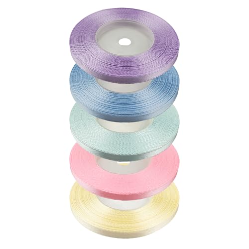 Netuno 5 Stück Satinband Set Pastellfarben 6 mm x 32 m Geschenkband Hochzeit Deko Stoffband Schleifen farbig zum Verpacken Dekoration Geschenke Schleifenband elegant bunt Schleifenbänder Satinbänder Netuno 5 Stück Satinband Set Pastellfarben 6 mm x 32 m Geschenkband Hochzeit Deko Stoffband Schleifen farbig zum Verpacken Dekoration Geschenke Schleifenband elegant bunt Schleifenbänder Satinbänder von Netuno