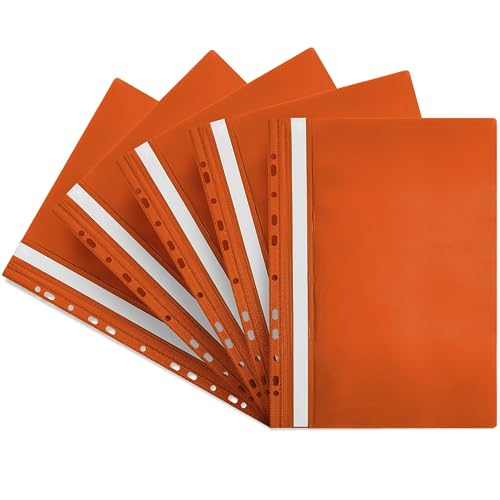 Netuno 5 Stück Schnellhefter mit Lochung orange A4 aus Kunststoff Schulschnellhefter mit Beschriftungsstreifen Sichthefter Plastikhefter farbig für Schule Büro Schnellhefter a4 Eurolochung Netuno 5 Stück Schnellhefter mit Lochung orange A4 aus Kunststoff Schulschnellhefter mit Beschriftungsstreifen Sichthefter Plastikhefter farbig für Schule Büro Schnellhefter a4 Eurolochung von Netuno