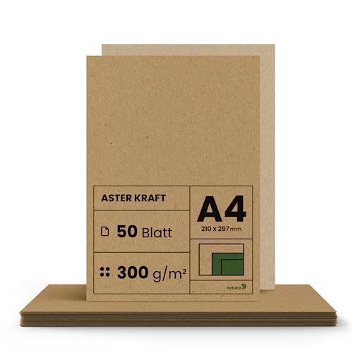 Netuno 50x Kraftpapier 300g DIN A4 210 x 297 mm Aster Kraft Kraftkarton zum basteln dickes Kraftpapier a4 Recycling Papier Bastelkarton Hochzeit Vintage brauner Karton Natur craft naturbraunes Papier Netuno 50x Kraftpapier 300g DIN A4 210 x 297 mm Aster Kraft Kraftkarton zum basteln dickes Kraftpapier a4 Recycling Papier Bastelkarton Hochzeit Vintage brauner Karton Natur craft naturbraunes Papier von Netuno
