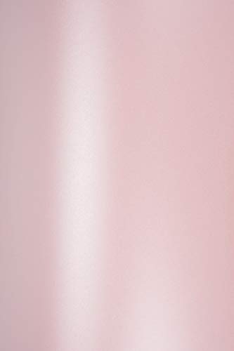 Netuno 50x Perlmutt-Rosa Feinpapier DIN A5 210 x 148 mm 120g Majestic Petal buntes Glanzpapier Rosa Effekt-Papier doppelseitig schimmernd Perlmuttglanz-Papier für Hochzeit Weihnachten von Netuno