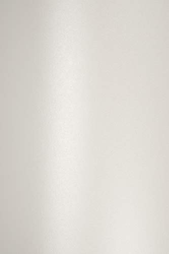 Netuno 50x Perlmutt Weiß Bastelkarton DIN A5 210 x 148 mm 250g Majestic Marble White Feinkarton mit Perlglanz schimmernd Bastel-Karton Perlweiß Pearl Effekt-Karton für DIY Einladungen von Netuno