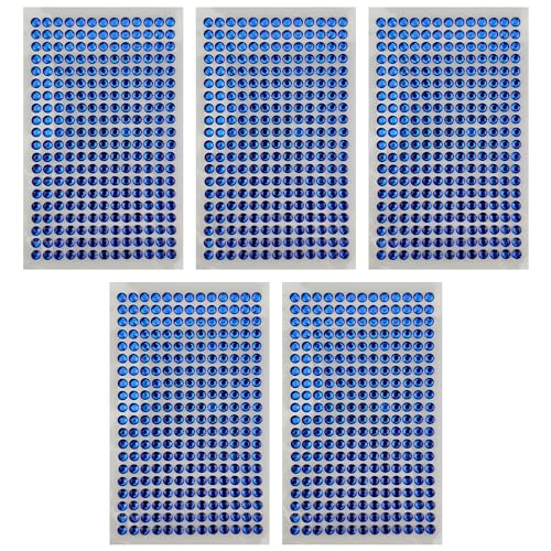 Netuno 5x 260 Stück Glitzersteine selbstklebend Dunkelblau 6 mm selbstklebende Deko-Steine farbig kleine Schmucksteine zum Aufkleben Basteln Dekorieren Strasssteine bunte Kristalle Aufkleber Netuno 5x 260 Stück Glitzersteine selbstklebend Dunkelblau 6 mm selbstklebende Deko-Steine farbig kleine Schmucksteine zum Aufkleben Basteln Dekorieren Strasssteine bunte Kristalle Aufkleber von Netuno