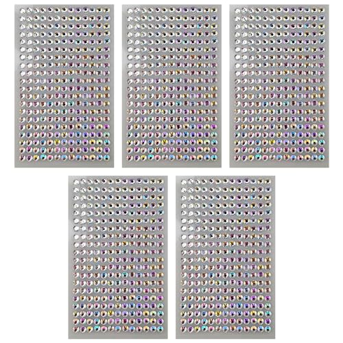 Netuno 5x 260 Stück Glitzersteine selbstklebend Opal Silber 6 mm selbstklebende Deko-Steine farbig kleine Schmucksteine zum Aufkleben Basteln Dekorieren Strasssteine bunte Kristalle Aufkleber Netuno 5x 260 Stück Glitzersteine selbstklebend Opal Silber 6 mm selbstklebende Deko-Steine farbig kleine Schmucksteine zum Aufkleben Basteln Dekorieren Strasssteine bunte Kristalle Aufkleber von Netuno