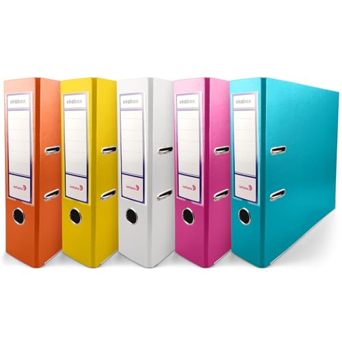 Netuno 5x Akten-Ordner 5 Farben orange gelb weiß rosa türkis DIN A4 2-Ring-Mechanik Ringorder 8cm Kunststoff Ordner breit Büroordner Plastikordner Briefordner Ringmappe breiter Aktenordner 5er pack Netuno 5x Akten-Ordner 5 Farben orange gelb weiß rosa türkis DIN A4 2-Ring-Mechanik Ringorder 8cm Kunststoff Ordner breit Büroordner Plastikordner Briefordner Ringmappe breiter Aktenordner 5er pack von Netuno