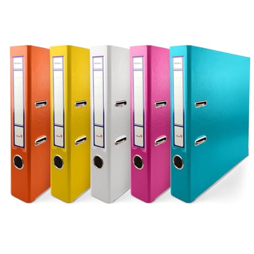 Netuno 5x Ring-Buch 5 Farben orange gelb weiß rosa türkis DIN A4 2-Ring-Mechanik 5cm Ringmappe schmaler Aktenordner schmal Aktenordner dünn Kunststoffordner einfarbig Dokumente Ordner Schulordner Netuno 5x Ring-Buch 5 Farben orange gelb weiß rosa türkis DIN A4 2-Ring-Mechanik 5cm Ringmappe schmaler Aktenordner schmal Aktenordner dünn Kunststoffordner einfarbig Dokumente Ordner Schulordner von Netuno