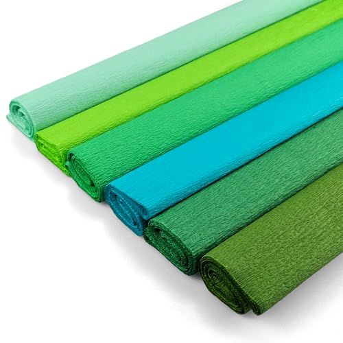 Netuno 6 Rollen Krepp-Papier Tropisches Grün 200 x 50 cm Bastelpapier Krepppapier zum Basteln deko krepp Rollen crepe paper Netuno 6 Rollen Krepp-Papier Tropisches Grün 200 x 50 cm Bastelpapier Krepppapier zum Basteln deko krepp Rollen crepe paper von Netuno