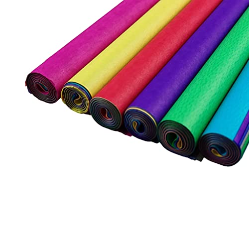 Netuno 6 Rollen Seidenpapier farbig sortiert DIN A3 Format 297 x 420 mm 10 verschiedene Farben Bastelpapier dünn bunt gemischt Seidenpapier deko Rollen zum Basteln Dekorieren von Netuno