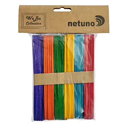 Netuno 60 x Bunt Bastelholz Holzstäbchen Holzspatel Holzeisstiele Eisstiele Holzstäbe Eisstäbchen 15cm lang Natur glatt zum Basteln Handwerk DIY Netuno 60 x Bunt Bastelholz Holzstäbchen Holzspatel Holzeisstiele Eisstiele Holzstäbe Eisstäbchen 15cm lang Natur glatt zum Basteln Handwerk DIY von Netuno