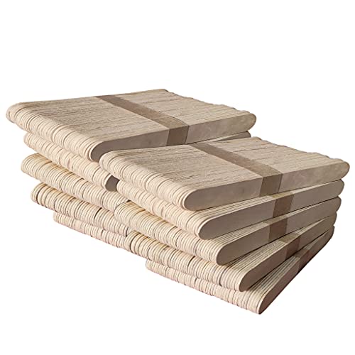Netuno 600 x Bastelholz Holzstäbchen Holzspatel Holzeisstiele Eisstiele Holzstäbe Eisstäbchen 11,4cm lang Natur glatt zum Basteln Handwerk DIY von Netuno