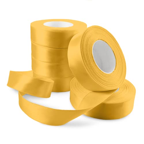 Netuno 6x Satinband Dunkelgelb 25 mm x 32 m Schleifenband Geschenkband Dekoband Stoffband bunt Satinrolle farbig Bänder zum Basteln für Hochzeit Taufe Geburtstag Weihnachten Ostern Geschenk Netuno 6x Satinband Dunkelgelb 25 mm x 32 m Schleifenband Geschenkband Dekoband Stoffband bunt Satinrolle farbig Bänder zum Basteln für Hochzeit Taufe Geburtstag Weihnachten Ostern Geschenk von Netuno
