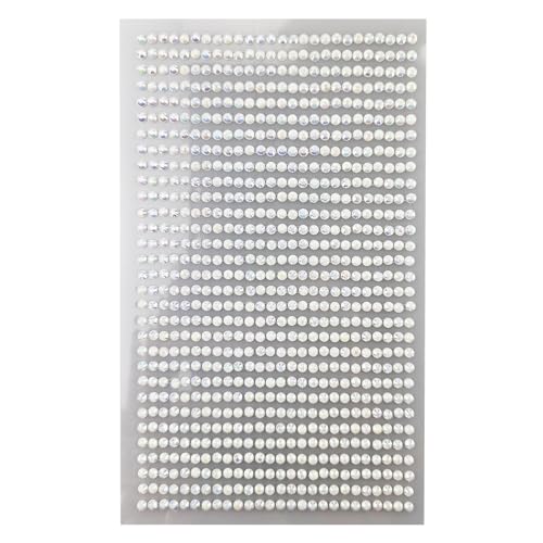 Netuno 806 Stück Glitzersteine selbstklebend Opal Creme 3 mm bunte Strasssteine zum Aufkleben klein Schmucksteine selbstklebende Kristalle zum Basteln Dekorieren kleine Deko-Steine farbig Acryl-Steine von Netuno