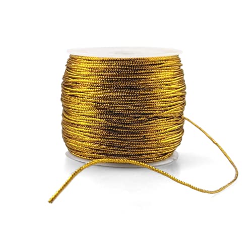 Netuno Metallic Kordel Gold 50m Deko Schnur Nicht elastisch Kordelband DIY Bastelschnur für Geschenkanhänger Weihnachtsbaum Anhänger Weihnachten Einladungskarten Dekoration Weihnachtsbaum-Schmuck Netuno Metallic Kordel Gold 50m Deko Schnur Nicht elastisch Kordelband DIY Bastelschnur für Geschenkanhänger Weihnachtsbaum Anhänger Weihnachten Einladungskarten Dekoration Weihnachtsbaum-Schmuck von Netuno