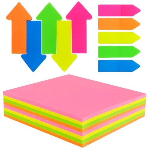 Netuno Notizzettel Pfeilmarker Indexstreifen Haftnotizen Set selbstklebend Farben Büro Zubehör 700 Stück Organisation von Netuno