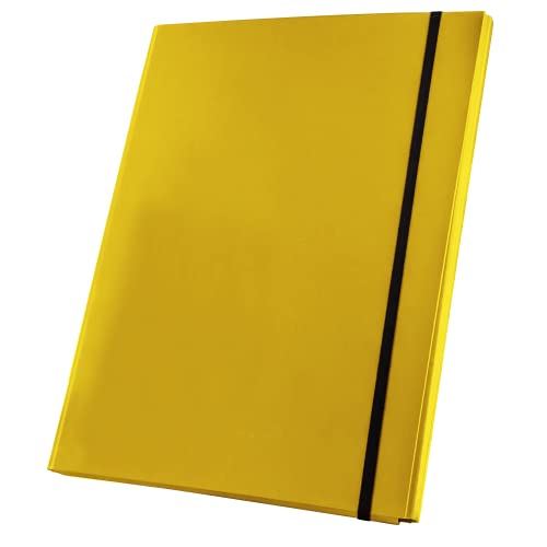 Netuno Sammelmappe A4 Pappe 20mm gelb Dokumentenmappe Kartonmappe mit Gummizug PP 1 Stück von Netuno