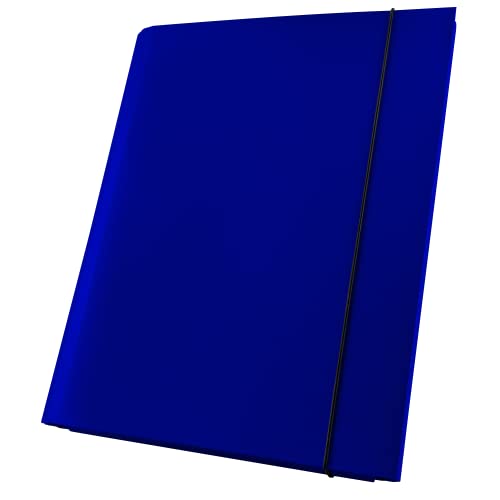 Netuno Sammelmappe A4 Pappe 40mm dunkelblau Dokumentenmappe Klappordner Kartonmappe mit Gummizug Mappe PP 1 Stück von Netuno