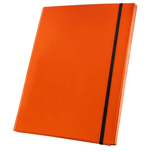 Netuno Sammelmappe A4 Pappe 20mm orange Dokumentenmappe Kartonmappe mit Gummizug PP 1 Stück von Netuno